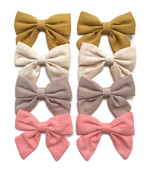 Linen Hair Bow Clips Barrettes Hair Alligator Clips for Baby Toddlers Little Girls School Girls Linen Hair Bow Clips Barrettes Hair Alligator Clips for Baby Toddlers Little Girls School Girls