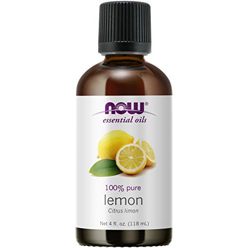 NOW Essential Oils Lemon Oil Cheerful Aromatherapy Scent Cold Pressed 100 Pure Vegan Child Resistant Cap 4Ounce