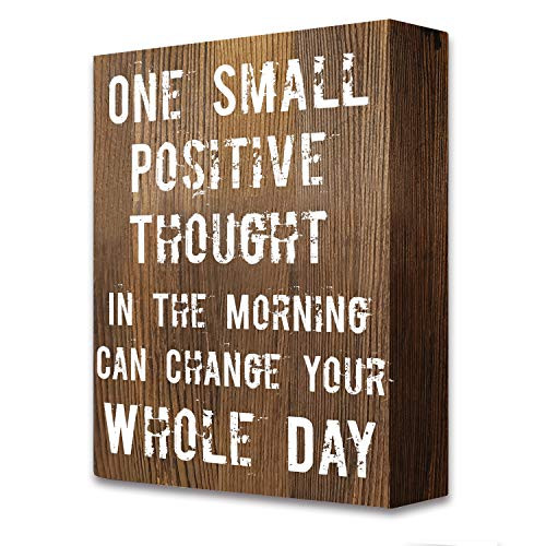 akeke Motivational Inspirational Quotes Rustic Farmhouse Wooden Box Signs Plaque Decor