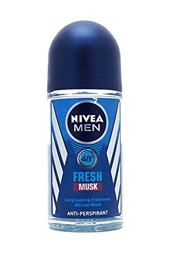Nivea FRESH MUSK Mens RollOn Antiperspirant  Deodorant 48Hour Protection Against Underarm Wetness Pack of 3 Bottles 17oz  50ml Each Bottle