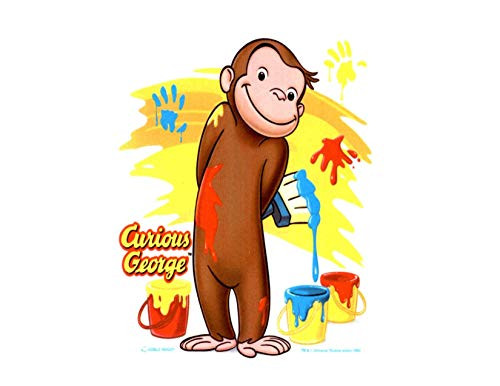 Whimsical Practicality Cute Curious George Monkey Edible Icing Image Cake Topper 14 Sheet