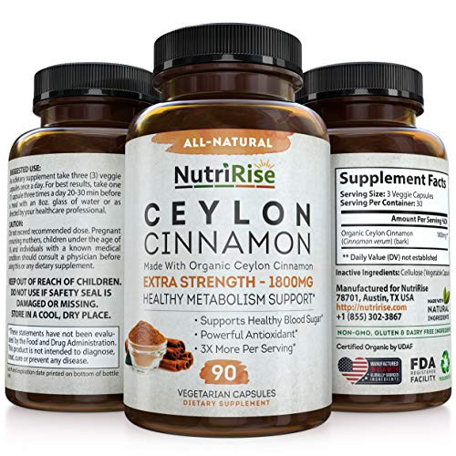 Ceylon Cinnamon 1800MG Made with Organic Ceylon Cinnamon 100 Pure Cinnamon Supplement for Powerful Antioxidant AntiInflammatory Blood Sugar Support 90 Ceylon Cinnamon Capsules NonGMO Ceylon Cinnamon 1800MG Made with Organic Ceylon Cinnamon 100 Pure Cinnamon Supplement for Powerful Antioxidant AntiInflammatory Blood Sugar Support 90 Ceylon Cinnamon Capsules NonGMO