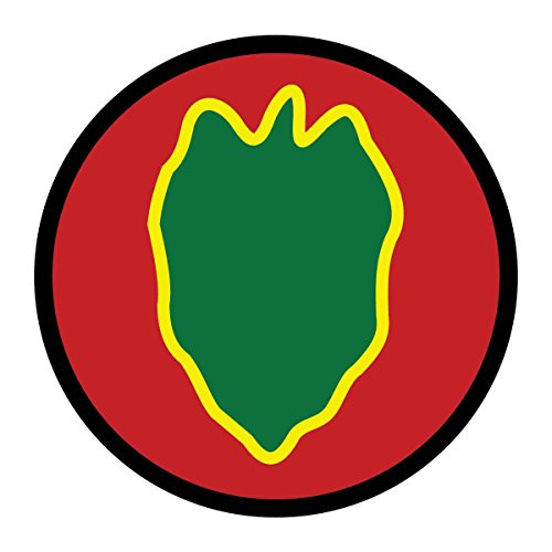 24th Infantry Division US Army Unit Insignia 5 Inch Round  Indoor Outdoor Vinyl Decal
