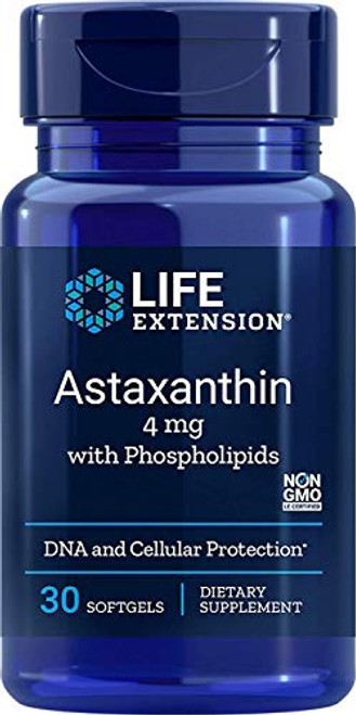 Life Extension Astaxanthin with Phospholipids 4 mg 30 Softgels Life Extension Astaxanthin with Phospholipids 4 mg 30 Softgels