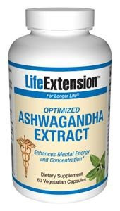 Life Extenson Ashwagandha Extract Veg Capsules 60Count 60ct