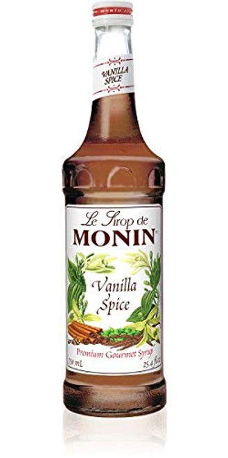 Monin  Vanilla Spice Syrup Madagascar Vanilla with Cinnamon Flavor Great for Iced Teas Lemonades  Cocktails Vegan NonGMO GlutenFree 750 ml