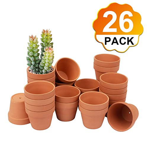 26 Pack 4 Planter Nursery Pots Clay Pots Terracotta Pot Clay Ceramic Pottery Planter Cactus Flower Pots Succulent Nursery Pots Garden Terra Cotta Pots with Drainage Hole 4 26 Pack 4 Planter Nursery Pots Clay Pots Terracotta Pot Clay Ceramic Pottery Planter Cactus Flower Pots Succulent Nursery Pots Garden Terra Cotta Pots with Drainage Hole 4