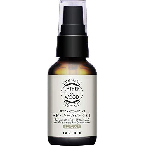 Lather  Wood Shaving Unscented PreShave Oil  1 oz