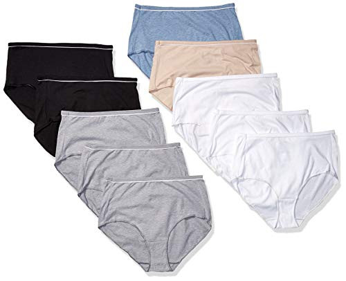 Hanes Womens Pure Bliss Brief Panty 10Pack Assorted 7