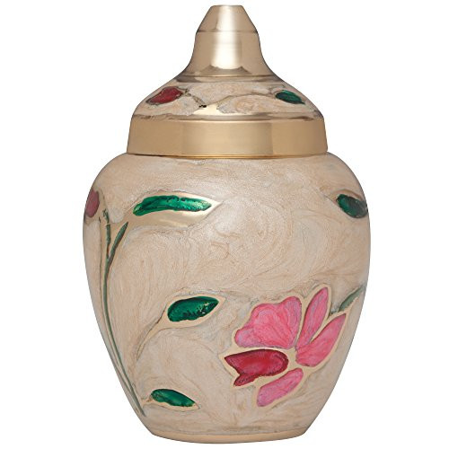 Mini Keepsake Urn  Miniature Funeral Cremation Urn fits Small Amount of Ashes  Fleur Keepsake Model  275 inches Tall