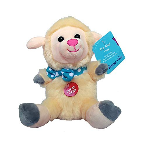 Plush Lamb Stuffed Animal Small 6 inch  Talks Happy Easter