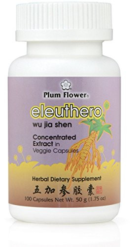 Eleuthero Root Capsules Concentrated Extract  Wu Jia Shen Siberian Ginseng 100 Veggie Caps