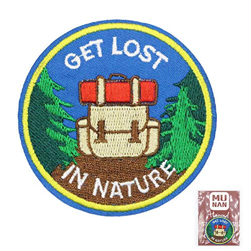 MUNAN sew on Patches Explore Adventure Patch Iron On Sewing Embroidered Patches Badge Applique for Clothes Jacket Jeans Cap