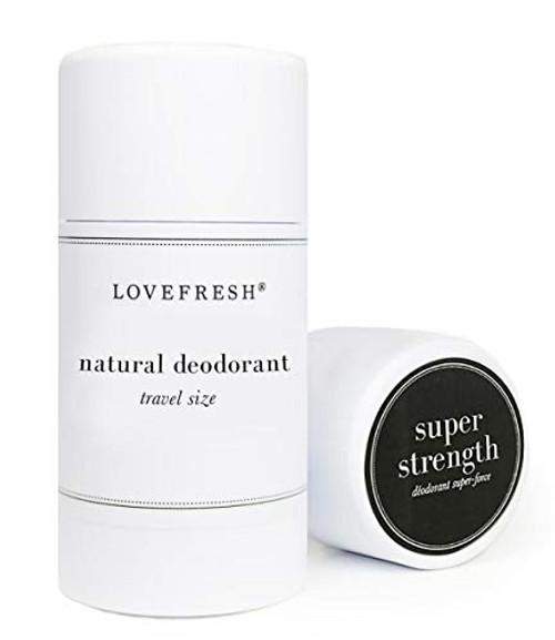 Lovefresh  All Natural Super Strength Deodorant  Aluminum Free Cedar  Saffron 65 oz Travel Size