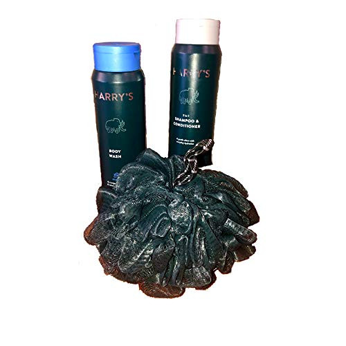 Harrys Shampoo 2in1 Body Wash ShowerBath Bundle with XL Pouf color may vary Harrys Shampoo 2in1 Body Wash ShowerBath Bundle with XL Pouf color may vary