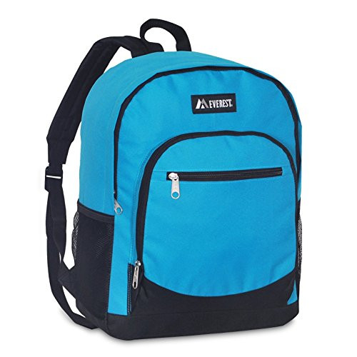 Everest Casual Backpack with Side Mesh Pocket TurquoiseBlack One Size