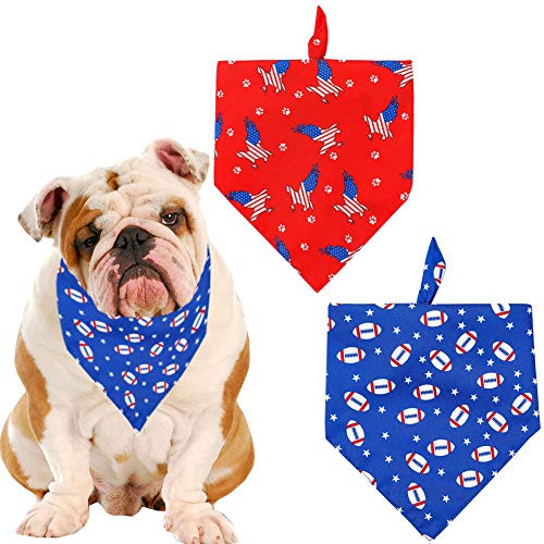 2Pcs American Flag Dog Bandanas Dog Bandana for Dog 4th of July Independence Day Puppy Bandana Scarf Dog Triangle Bibs Kerchief Set for Small Medium Large Dogs Cats Pets 2Pcs American Flag Dog Bandanas Dog Bandana for Dog 4th of July Independence Day Puppy Bandana Scarf Dog Triangle Bibs Kerchief Set for Small Medium Large Dogs Cats Pets
