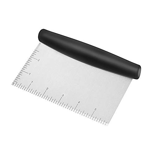 Dough Pastry Scraper with Scale Cake Bread and Pizza CutterMultiPurpose Kitchen Chopper for Baking and Cooking by VOFO