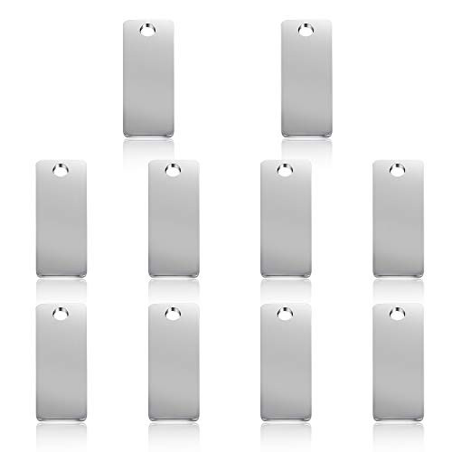 Jdesun 10 Pieces Stamping BlanksRectangle Stainless Steel Blank Stamping Tag Pendants Charms for Jewelry Making25x9mm Jdesun 10 Pieces Stamping BlanksRectangle Stainless Steel Blank Stamping Tag Pendants Charms for Jewelry Making25x9mm