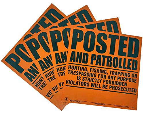 Minuteman Signs  Aluminum Posted and Patrolled No Trespassing Sign 4 Pack