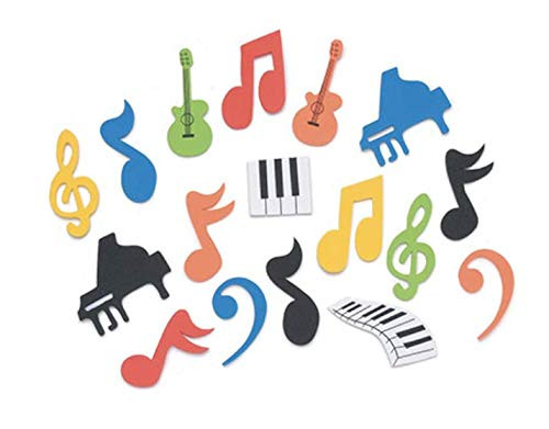 Nikkis Knick Knacks 110 Piece Music Themed Foam Peel and Stick Stickers