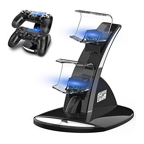 PS4 Controller Charger, Ponkor PS4 Controller Dock, Dual USB Charging Station for Sony PS4/PS4 Slim/PS4 Pro Controller/DualShock 4