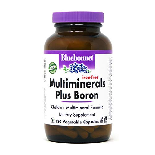 BlueBonnet Multi Minerals Plus Boron No Iron Vegetarian Capsules 180 Count