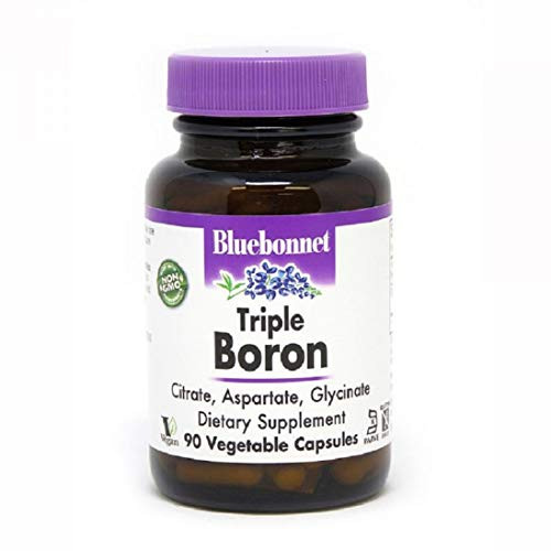 BlueBonnet Triple Boron Vegetarian Capsules 3 mg 90 Count 743715006850