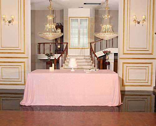 PartyDelight Sequin Tablecloth Rectangular 60x102 Pink