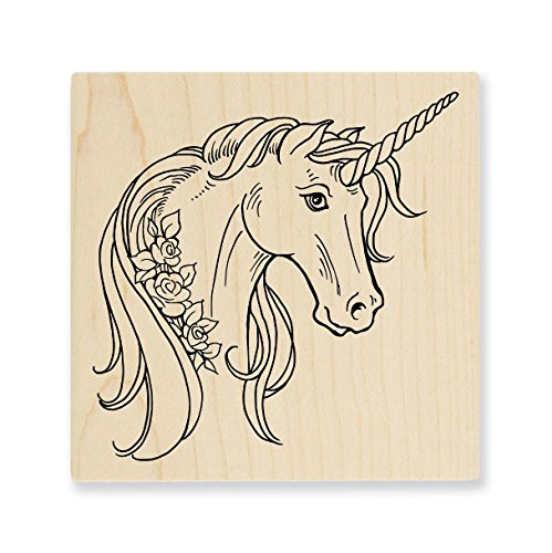 Stampendous Unicorn Rose Rubber Stamp