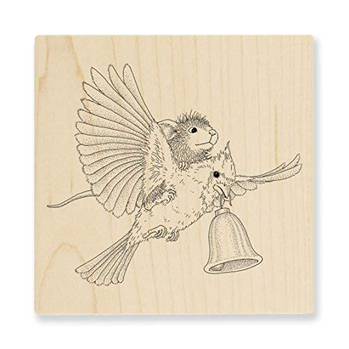 Stampendous House Mouse Cardinal Bell Rubber Stamp