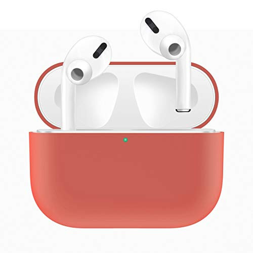 HATALKIN Case Compatible with Airpods Pro Case Premium Silicone Airpod Pro Case Protective Cover for Airpods ProAirpods 3 Front LED Visible Wont Affect Wireless Charging Rosered