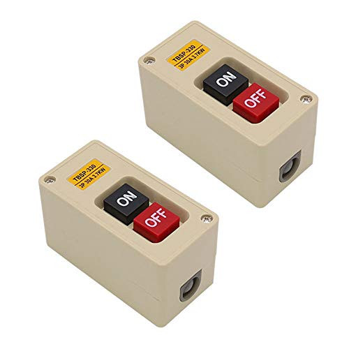 tatoko Push Button Switch TBSP330 3P 3 Phase 30A 37KW Self Lock OnOff Power 2PCS