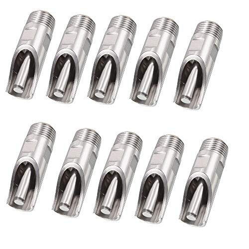 tatoko 10PCS Stainless Steel 12PT Thread Automatic Pig Nipple Drinker Waterer