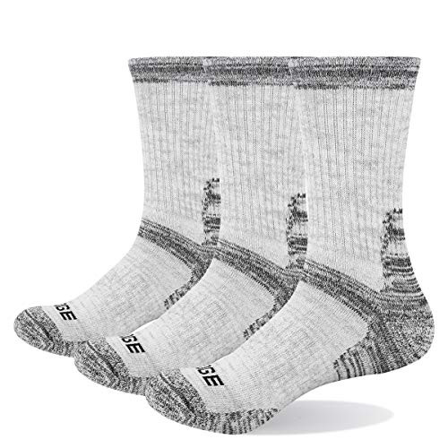 YUEDGE Womens Cotton Moisture Wicking Athletic Workout Training Cushion Crew Socks3PairsPack Grey Xlarge YUEDGE Womens Cotton Moisture Wicking Athletic Workout Training Cushion Crew Socks3PairsPack Grey Xlarge
