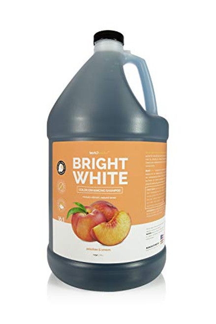 Bark 2 Basics Brighten White Dog Shampoo 1 Gallon All Natural Ingredients Chamomile Extract Revives Vibrant Natural Color of Skin and Coat Lustrous Shine CrueltyFree Bark 2 Basics Brighten White Dog Shampoo 1 Gallon All Natural Ingredients Chamomile Extract Revives Vibrant Natural Color of Skin and Coat Lustrous Shine CrueltyFree