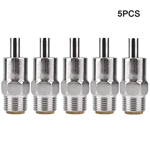 5PCS Automatic Pig Nipple Water Drinker Stainless Steel Copper Cap Straw Type Waterer Feeder for Livestock Cows Cattles Horses Pigs Piglets Sheep Goats