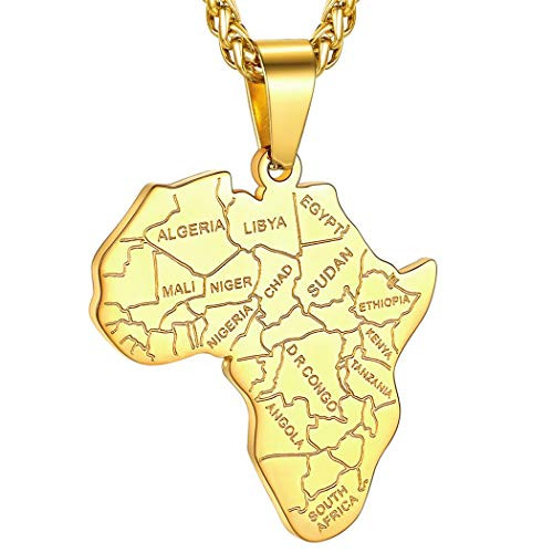 GoldChic Jewelry Gold African Country Map Necklace Men Women Map African Country Map Pendant Necklace with Chain 222Hiphop Necklace GoldChic Jewelry Gold African Country Map Necklace Men Women Map African Country Map Pendant Necklace with Chain 222Hiphop Necklace