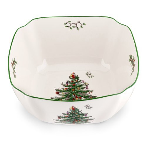 Spode Christmas Tree Square Bowl Large Spode Christmas Tree Square Bowl Large