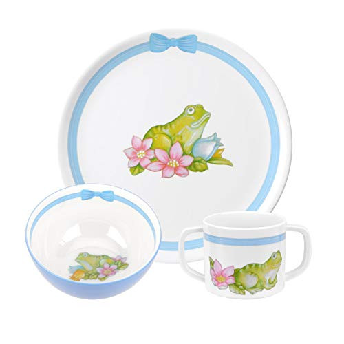 Portmeirion Botanic Garden Terrace Melamine Frog 3 Piece Place Setting