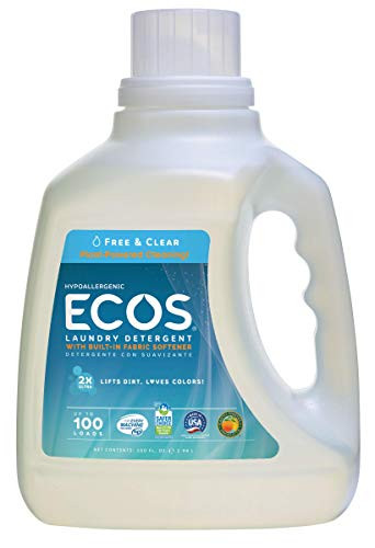 Earth Friendly Products Ecos Liquid Laundry Detergent Free  Clear 100 Oz