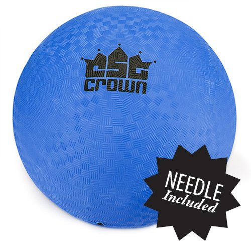 8.5 Inch Official Size Dodge Ball with Textured Grip by Crown Sporting Goods (Blue)