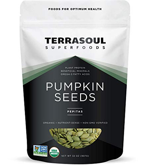 Terrasoul Superfoods Organic Pumpkin Seeds 2 Lbs  Premium Quality  Fresh  Raw  Unsalted