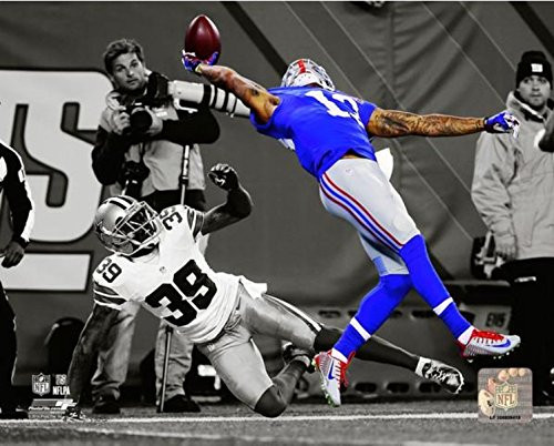 Odell Beckham New York Giants Spotlight Action Photo Size 16 x 20