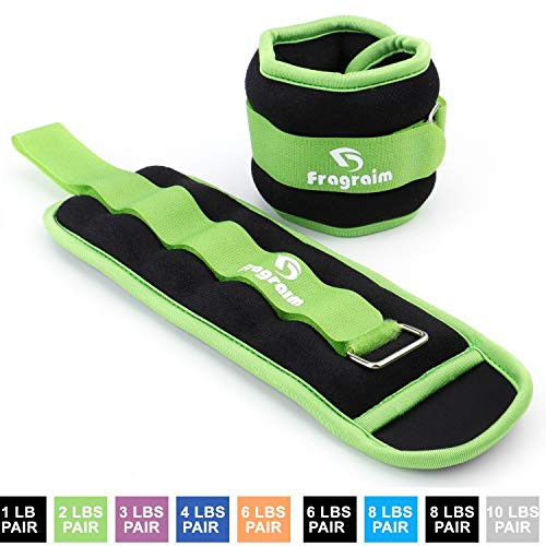 Fragraim Ankle Weights for Women Men and Kids Strength Training WristLegArm Weight Set with Adjustable Strap for Jogging Gymnastics Aerobics Physical Therapy Green 2 lbs Pair Fragraim Ankle Weights for Women Men and Kids Strength Training WristLegArm Weight Set with Adjustable Strap for Jogging Gymnastics Aerobics Physical Therapy Green 2 lbs Pair
