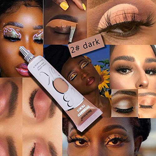 BELLESKY Matte Eyeshadow Primer Makeup Waterproof  Smudgeproof Eye Primer Base Longlasting  Lightweight Eye Shadow Primer Base For Prevent Oily Lids And Crease Dark 15ml