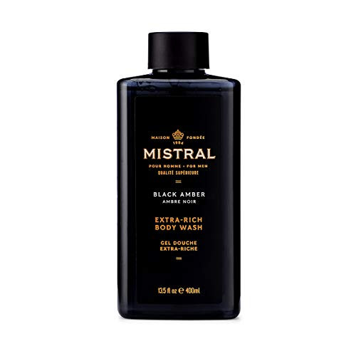 Mistral Mens Black Amber Body  Hair Wash 135 Fl Oz
