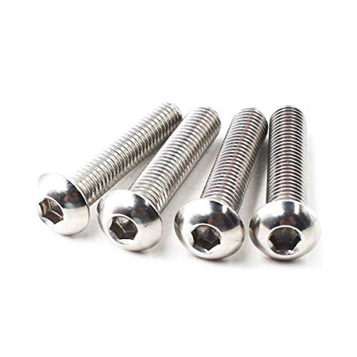 50Pcs Quality M5x20mm Stainless Steel Hex Socket Button Head Screws Stainless Button Screws  Stainless Steel Button Head Screws Stainless Socket Head Cap Screws Button Head Screws