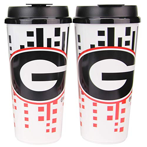 Whirley Drink Works NCAA 32oz Digital Large Travel Tumbler Cups wLids 2Pack Georgia Bulldogs Whirley Drink Works NCAA 32oz Digital Large Travel Tumbler Cups wLids 2Pack Georgia Bulldogs