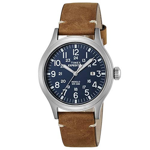 Timex Mens Quartz Watch Timex Expedition Scout TW4B01800 with Leather Strap Timex Mens Quartz Watch Timex Expedition Scout TW4B01800 with Leather Strap